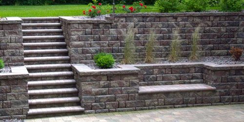 Retaining Wall, Landscaping Wall, Stone Wall, Flower Bed